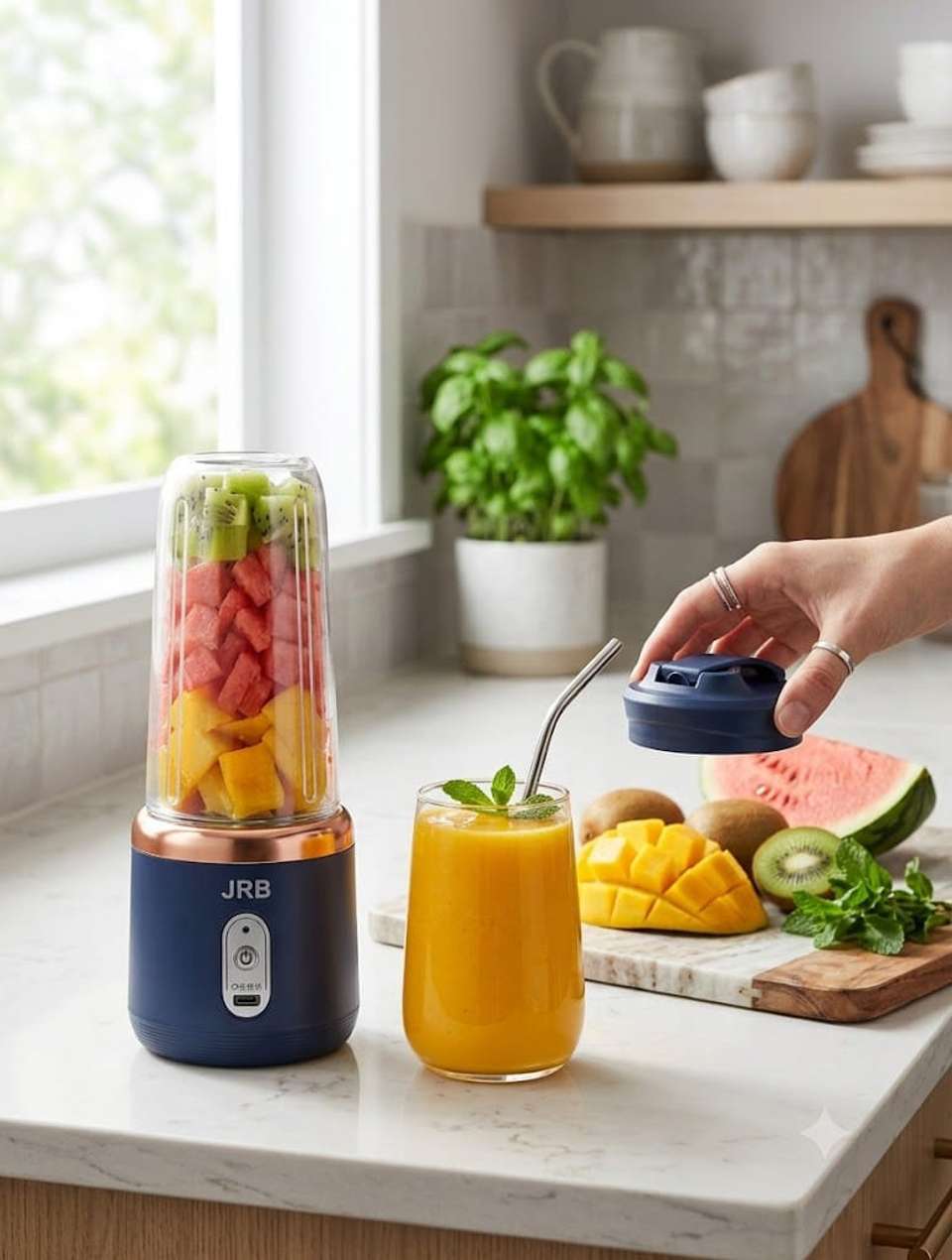 JRB TRADERS JRB Portable Blender Ele 40 W Juicer Mixer Grinder Price in ...