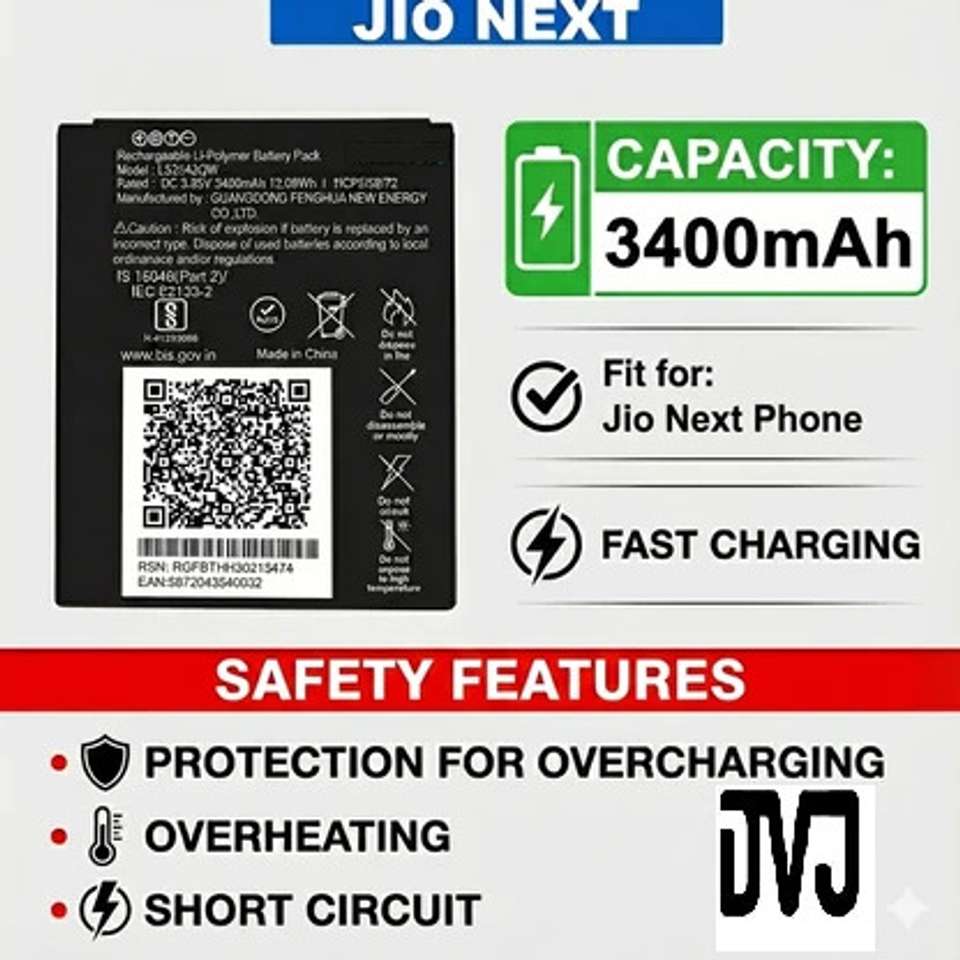 Cheging Icon DVJ Mobile Battery For JIO / LYF BRAND ORIGNAL BATTERY 3400 MAH ...