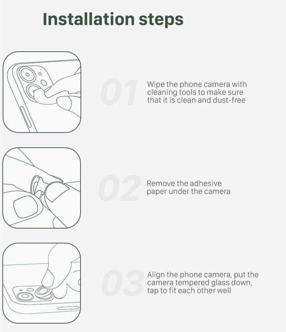 Webcam Lens SCRENZO Back Camera Lens Ring Guard Protector for iPhone 16/ iPhone 16 ...