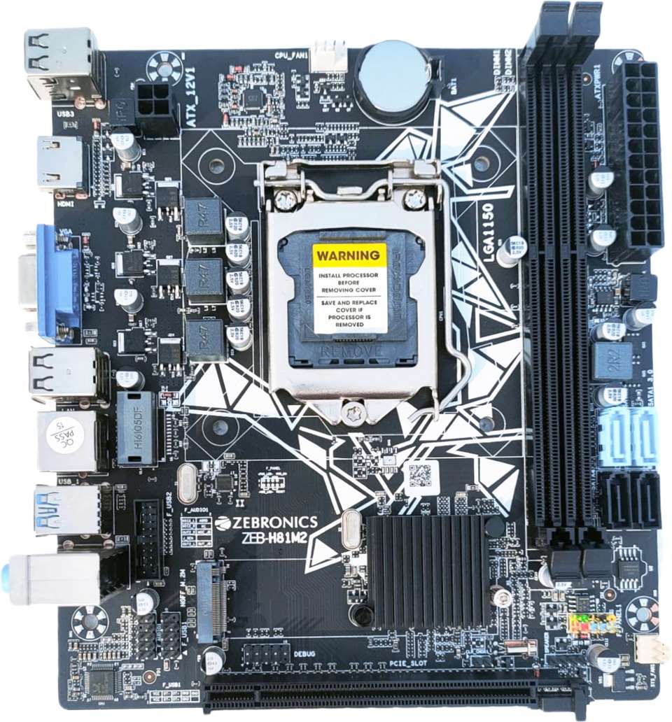 ZEBRONICS ZEB-H81M2 LGA 1150Socket Micro-ATX Intel H81 Express Chipset ...