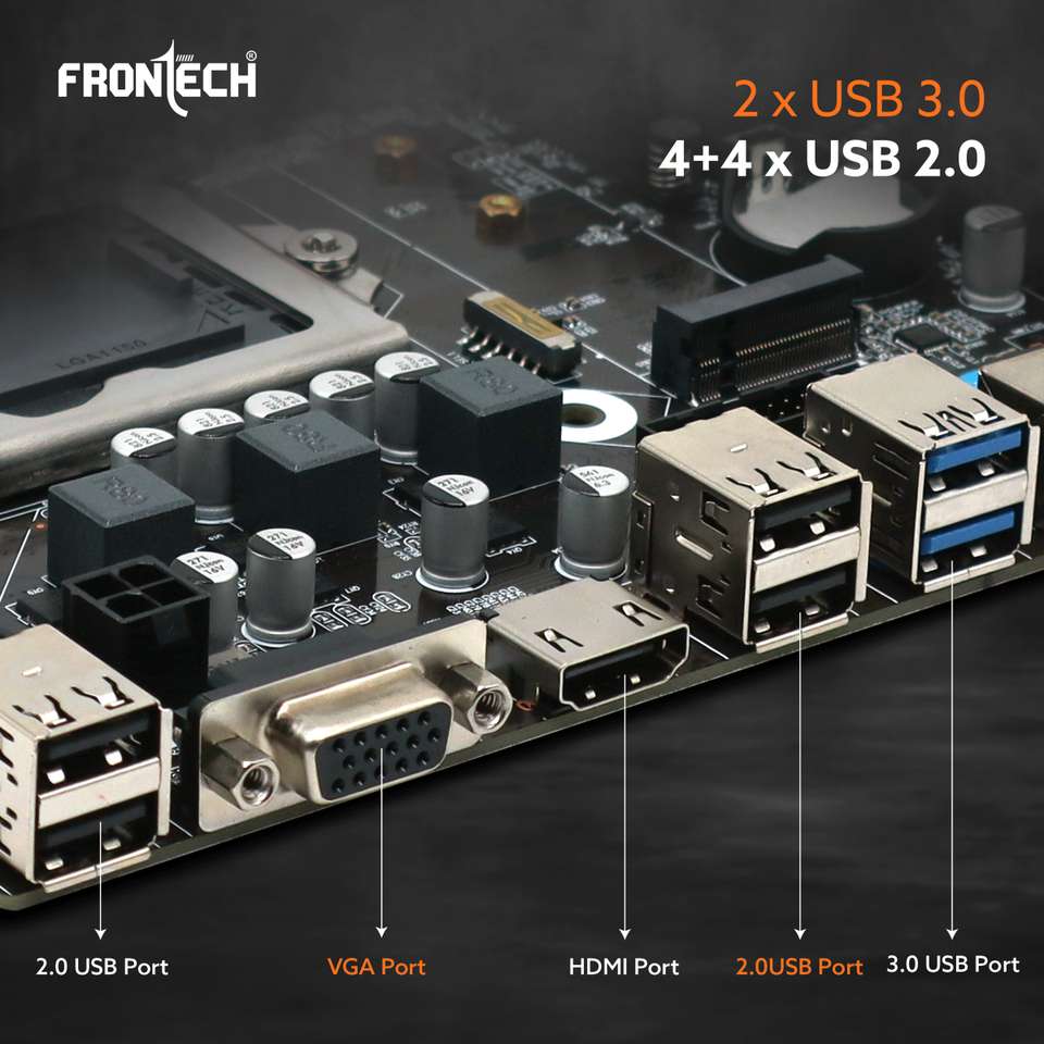 Frontech Icon Frontech H81/1150 DDR3 LGA 1150Socket Micro-ATX Intel H81 Express ...
