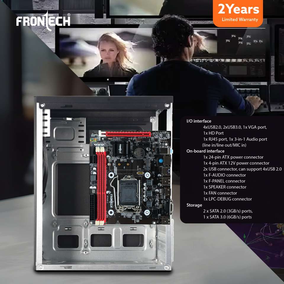 Frontech Icon Frontech H81/1150 DDR3 LGA 1150Socket Micro-ATX Intel H81 Express ...
