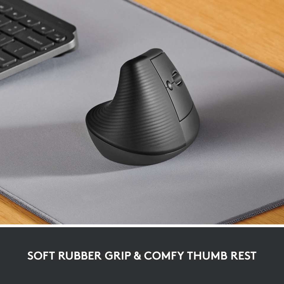 Logitech Lift Multi Connect Logitech LIFT / Vertical Ergonomic, Multi-Device (Upto 3 Device ...