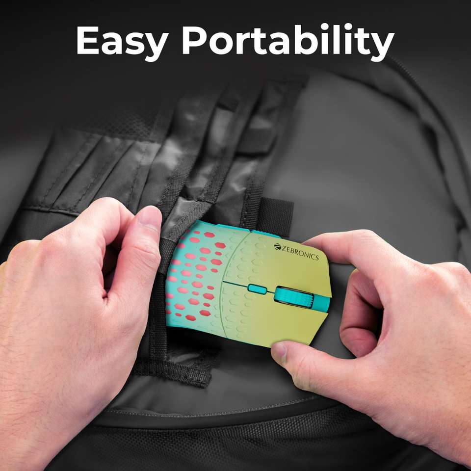 ZEBRONICS Marine Wireless Ambidextrous Optical Mouse Rechargeable ...