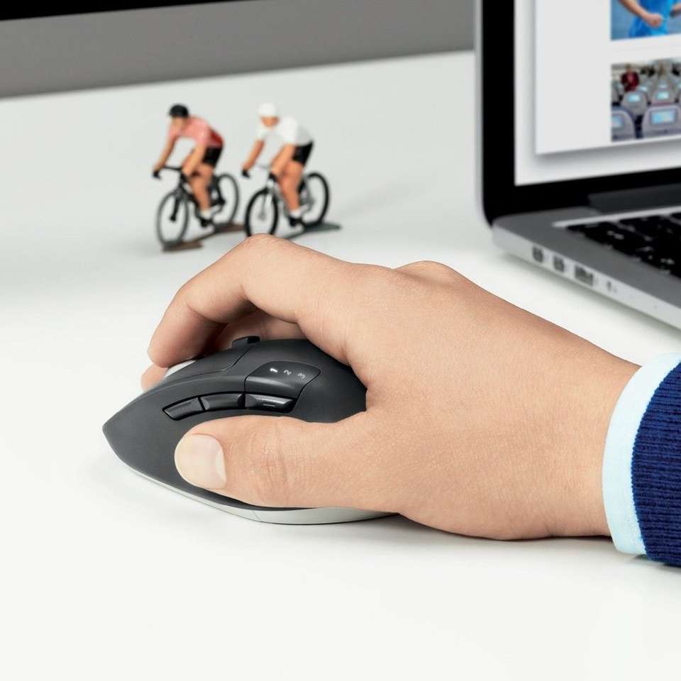 Logitech View Button Logitech M720 / Multi-Device, 1000 Dpi, 8-Buttons Wireless Ambidextrous ...