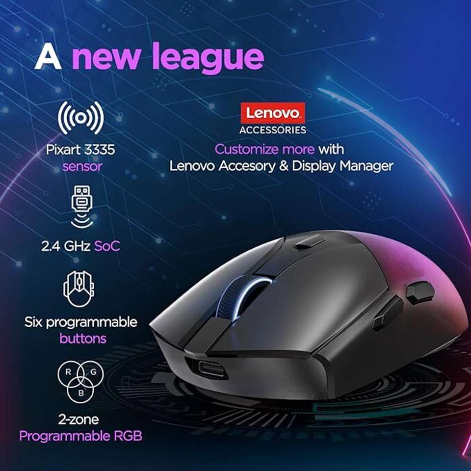 Lenovo M410 Wireless Ergonomic Optical Gaming Mouse - Lenovo : Flipkart.com