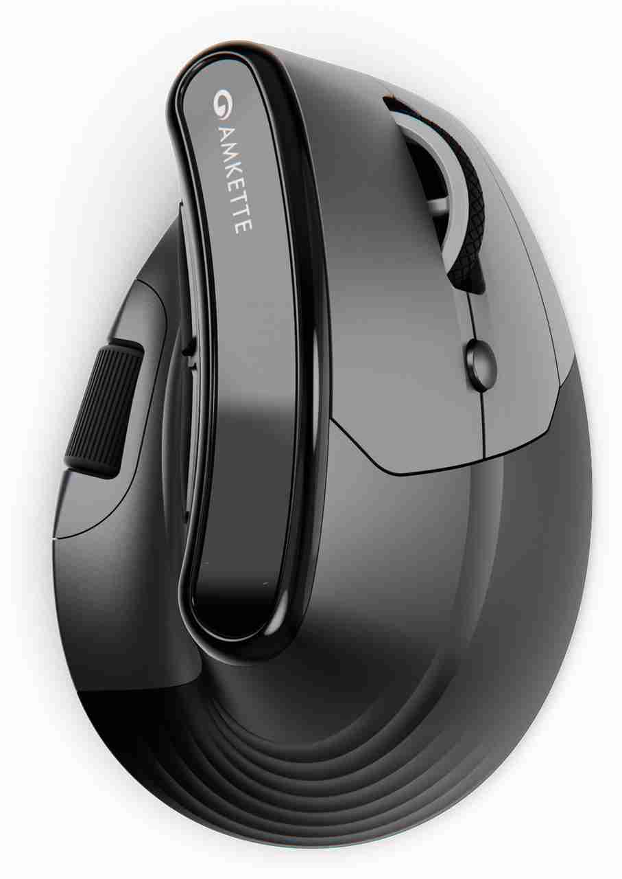 AMKETTE XS Series Natural Ergonomic Optical Mouse with 3200 DPI, Side ...