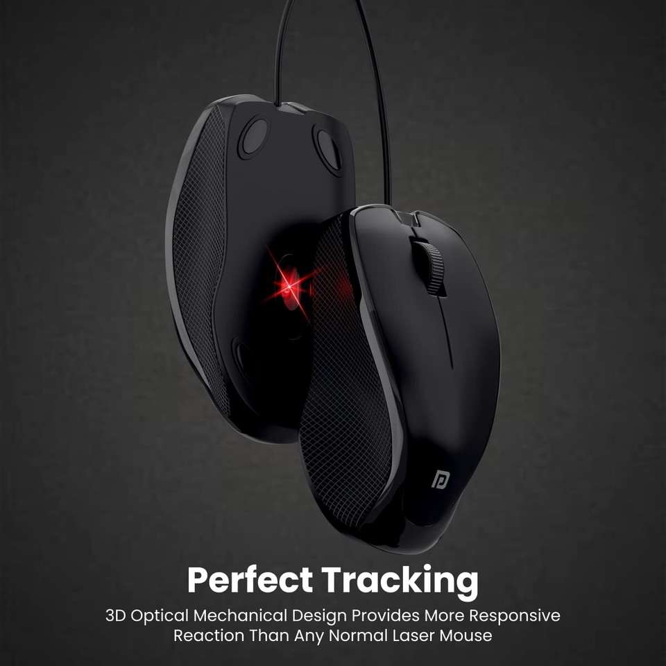 Portronics Toad 101,POR 1800 Wired Ambidextrous Optical Mouse ...