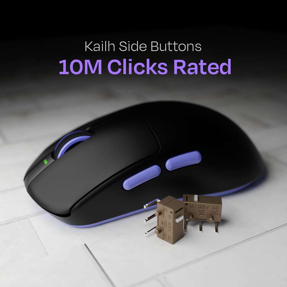 Kreo Ikarus Ambidextrous Optical Gaming Mouse 100+ Hours Battery, OMRON ...