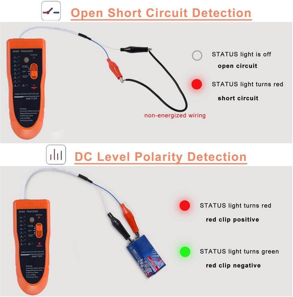 Network Multimeter coolcold Ethernet Network Cable Tester Kit RJ11 RJ45 CAT5/5e CAT6 LAN ...