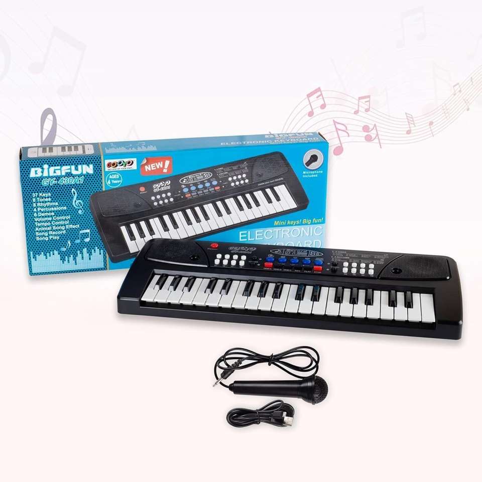 Nilesawar A128 Piano Keyboard with Recording, Mic & Mobile Charge - Image 8