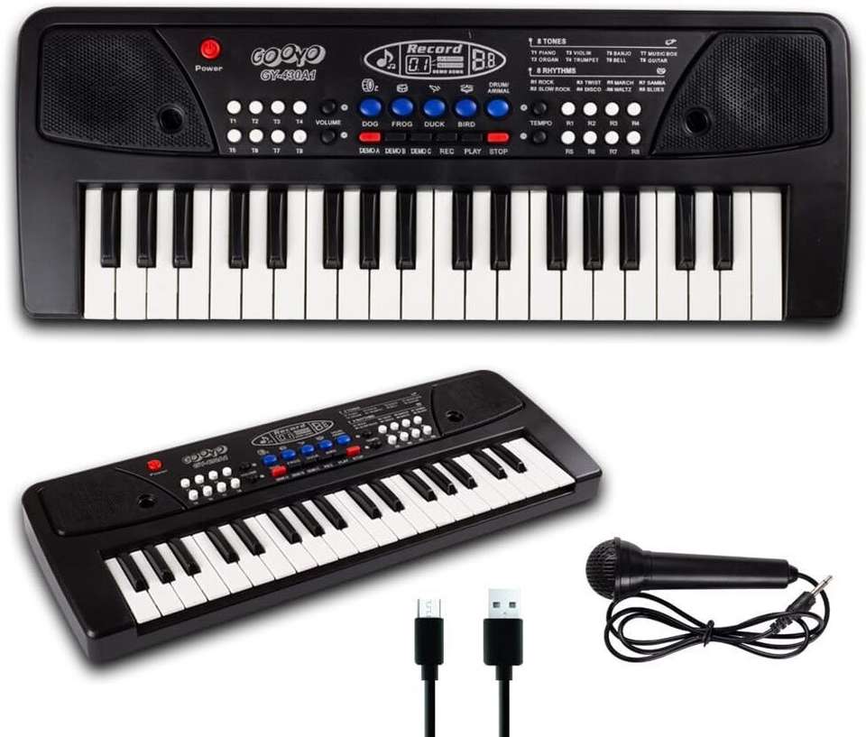 Nilesawar A128 Piano Keyboard with Recording, Mic & Mobile Charge - Image 7