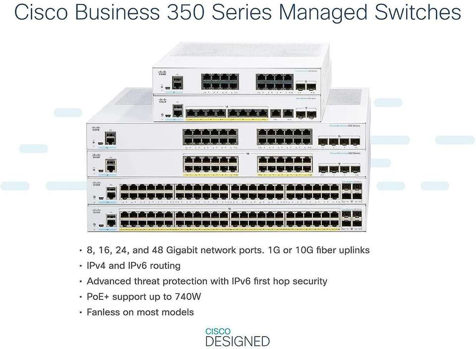CISCO CBS350-24T-4G Managed Switch | 24 Port GE |4x1G SFP Limited ...