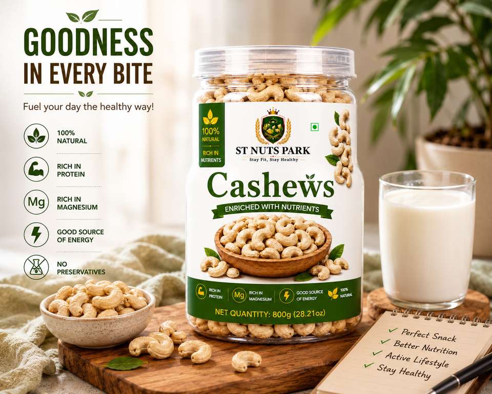 StNutsPark ST NUTS PARK Signature W320 Cashew Nuts 800g Cashews Price ...