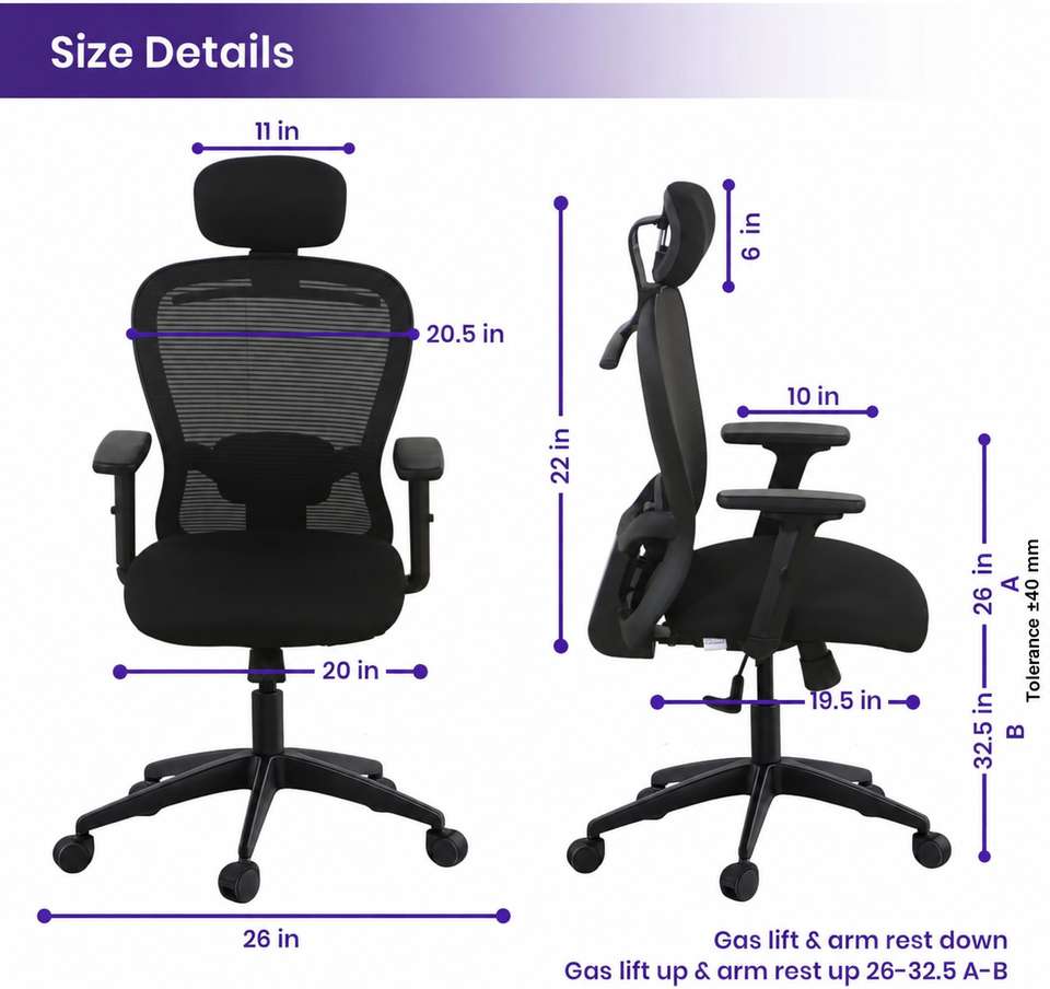 Chair Notifier Wakefit Safari Ergonomic Chair for Work | Single Lock and Recline ...