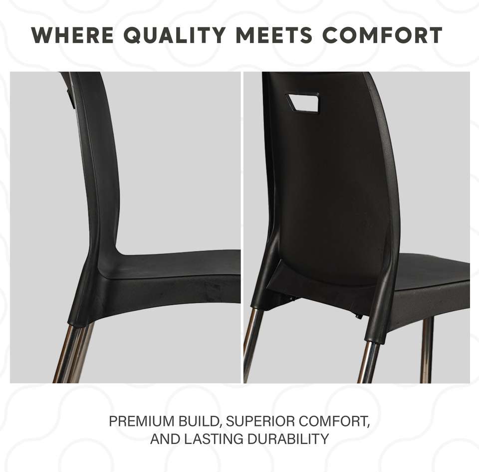 Diya Max Web Plastic Chair for Dining Room, Cafe and Restaurents ...