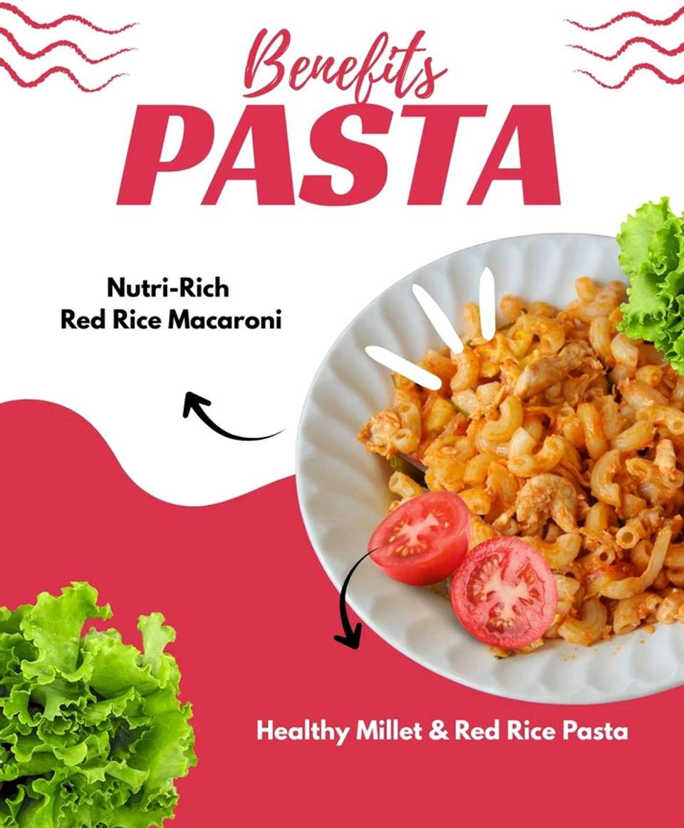 Millet Mania Red Rice Pasta 200g x 2 | Red Rice & Whole Wheat Pasta ...