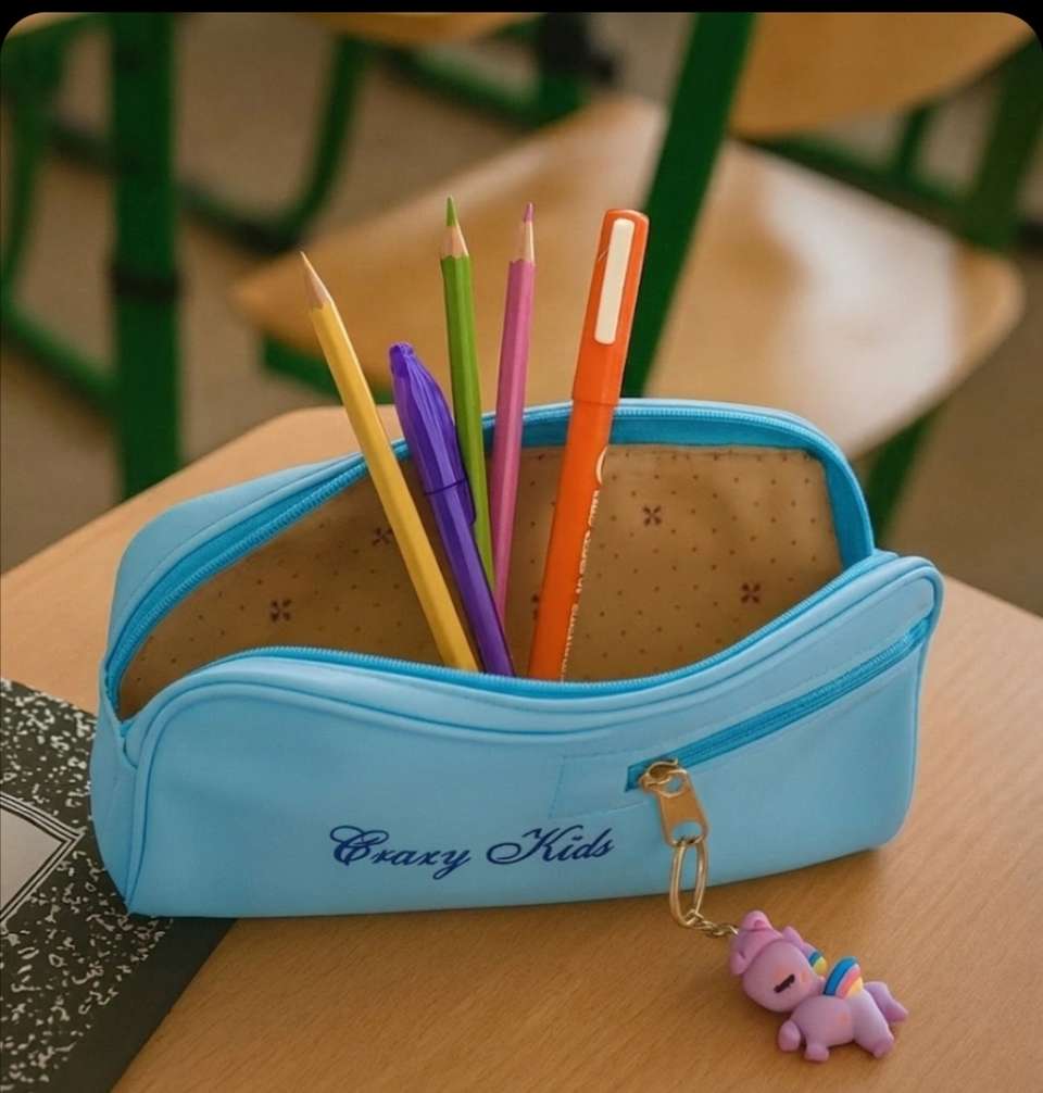 Asmaracreation 2 Pack Blue Pencil Cases for Kids Pack of 02 - Image 5