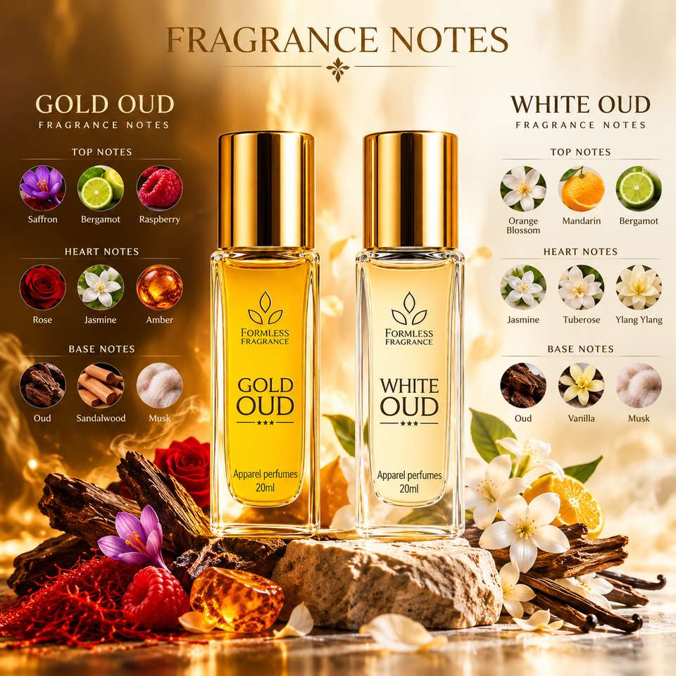Buy FORMLESS White Oud & Gold Oud Combo Pack ( 2×20ml ) Elegant ...