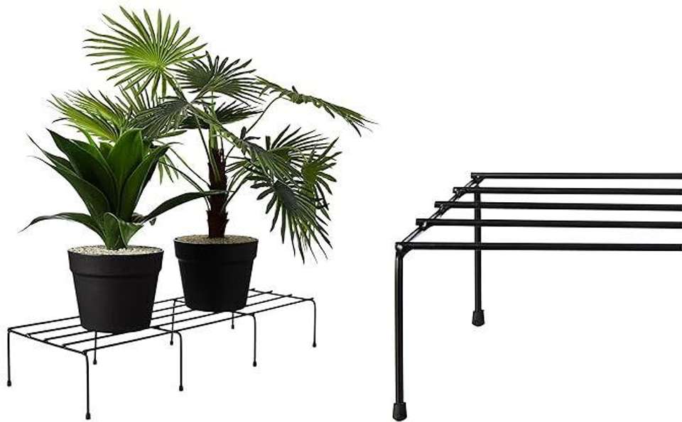 JNCRAFTS Iron Indoor/Outdoor Flower Pot/Plant Stand for Home Garden ...
