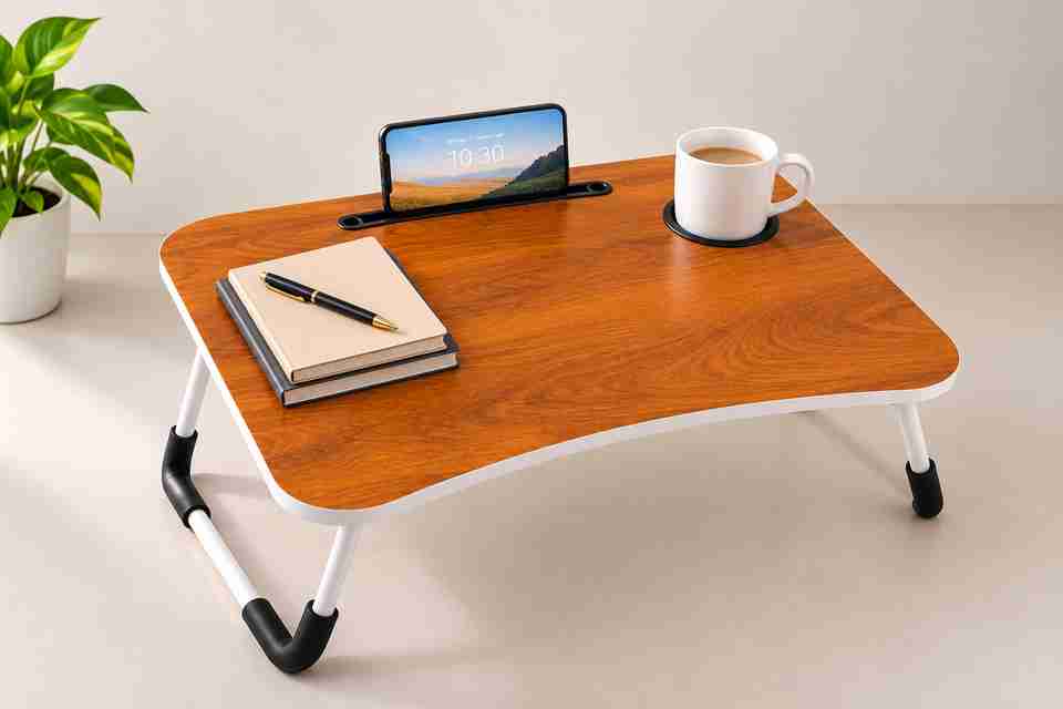 Table Jpeg FoldFirst MULTIPURPOSE TABLE Wood Portable Laptop Table Price in India ...