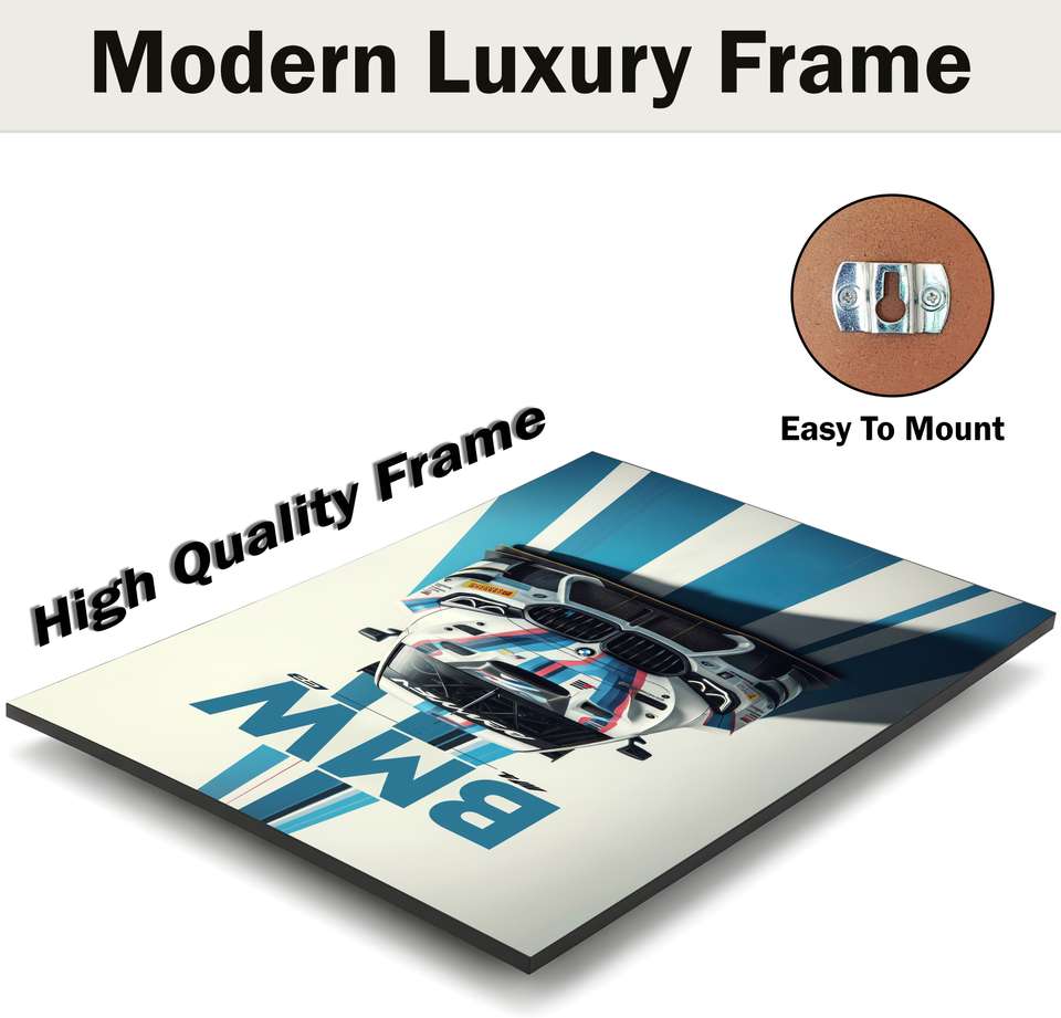 Automitive Icon BMW M4 GT3 Racing Car Wall Frame | Premium Sports Car Wall Decor ...