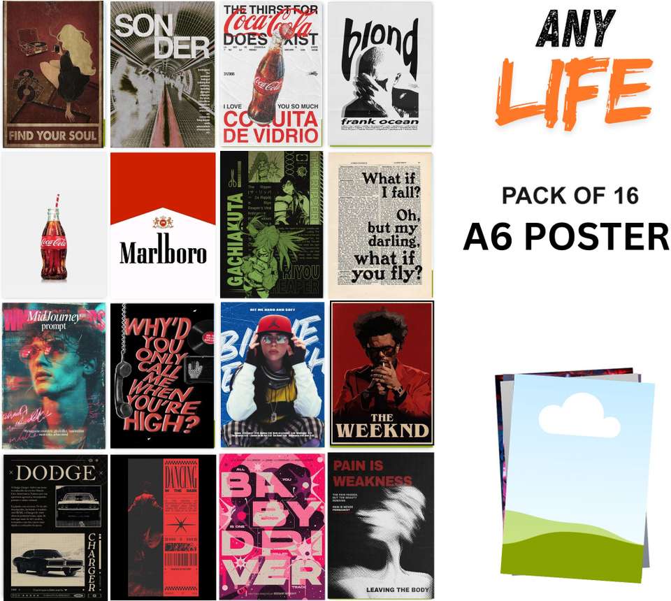 Pack of 16 Hypebeast Poster Set, Spider-Man Tyler The Creator The ...