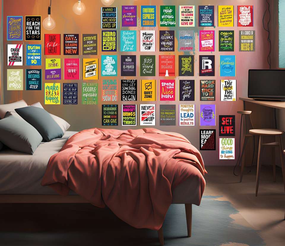 Motivational Poster Wall Posters Pack Of 54 - 6x4 Inch Aesthetic ...