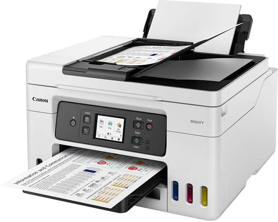 Canon Multifunction Ink Canon MAXIFY GX4070 Multi-function WiFi Color Ink-Efficient Printer ...