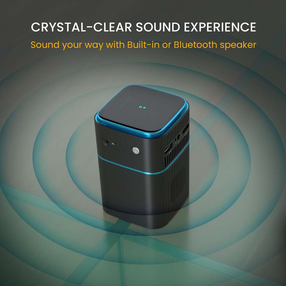 Portronics Pico 12 Smart Projector with Android 11, 4K Ultra HD Support ...