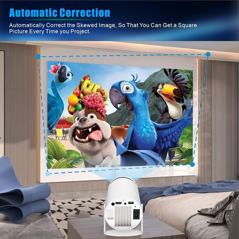 EarShades HY-300 4K Ultra HD Smart Mini Projector with WiFi, Android ...