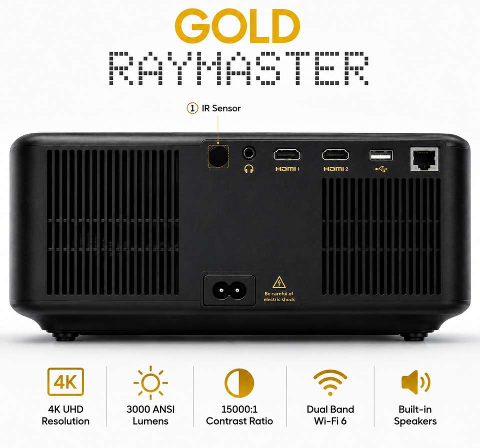 Remote Controller Vision pixpaq Gold RAY Mastered 2026|3450 ANSI Lumens|Vision X Optical Engine ...