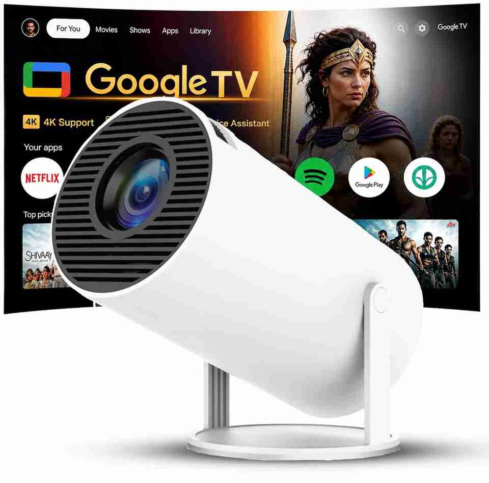 DecoCraftCreations 4K Android LED Projector 1080P Portable - Image 6