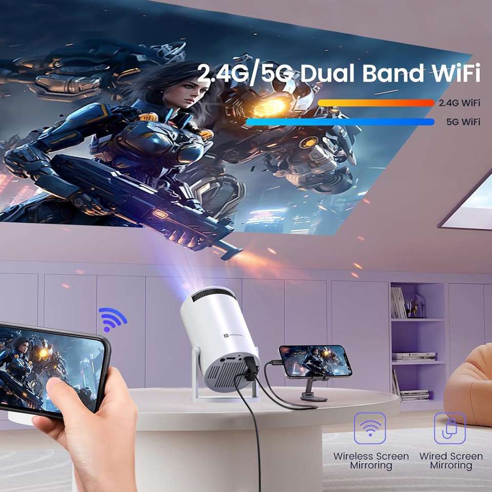 Portronics Beem 440 Smart LED with 720p HD Resolution (1800 lm / Remote ...