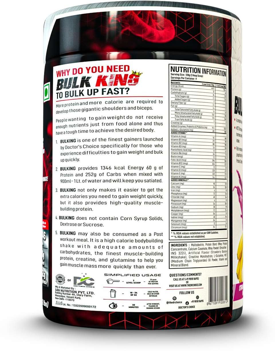DOCTORS CHOICE Bulk King Advanced Mass and Weight Gainer view 2