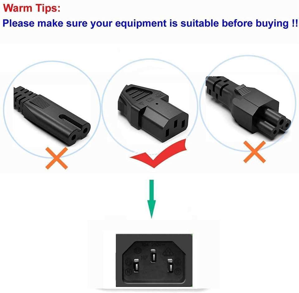 skarsh Power Cable Desktops PC and Printers Monitor SMPS Power Cable ...