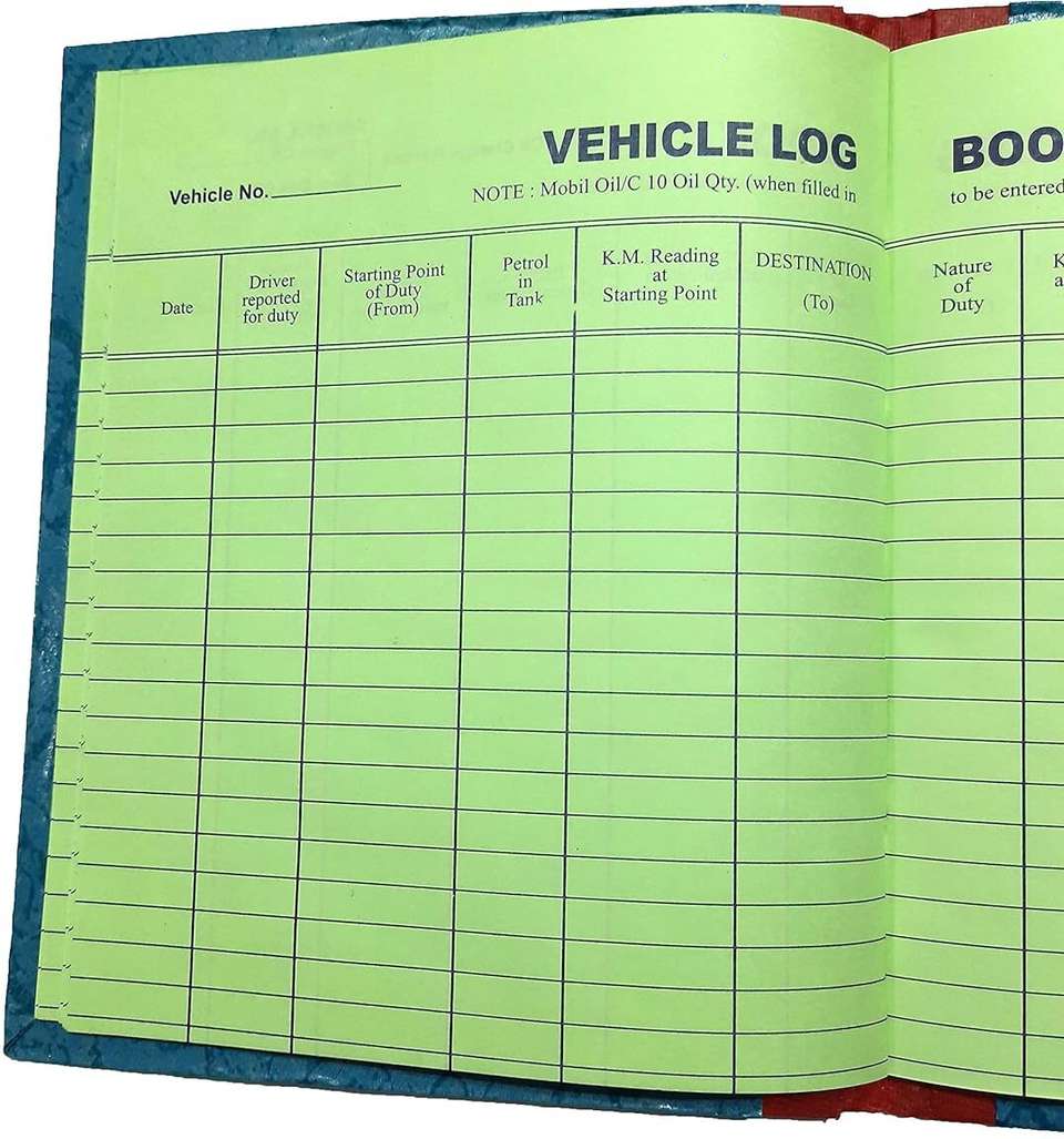 LRS Vehicle Log Book Short Size - 21 * 17 cm - 80 GSM Ledger Paper - 38 ...