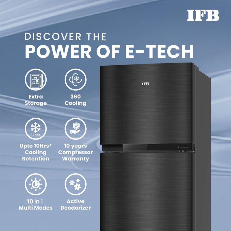 IFB 243 L Frost Free Double Door 2 Star Convertible Refrigerator with ...