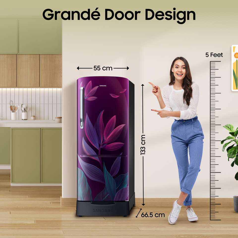 Samsung 183 L Direct Cool Single Door 4 Star Refrigerator with Base ...