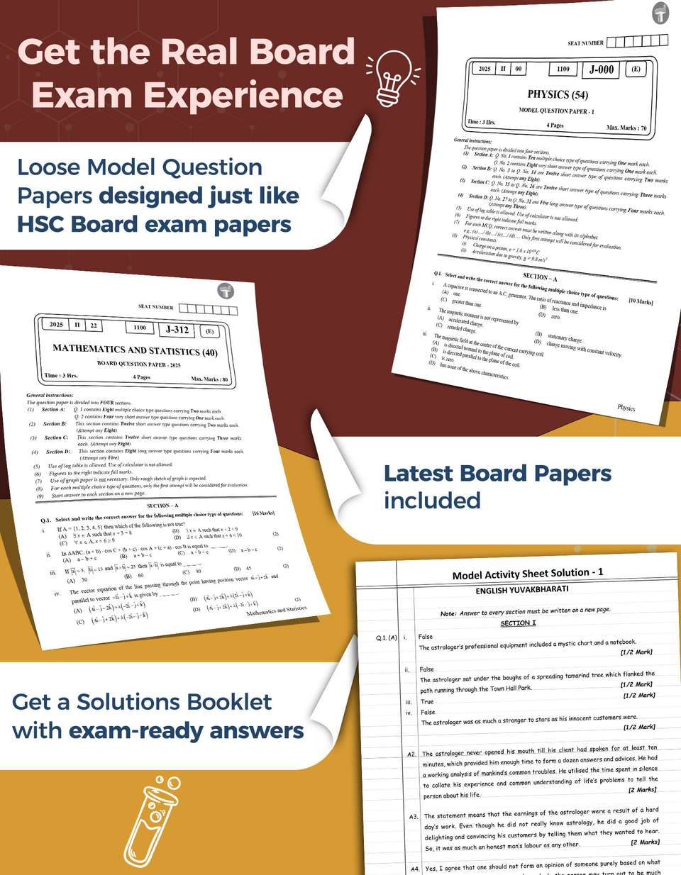 Std 12th Science 25 Model Question Papers & Activity Sheets With ...