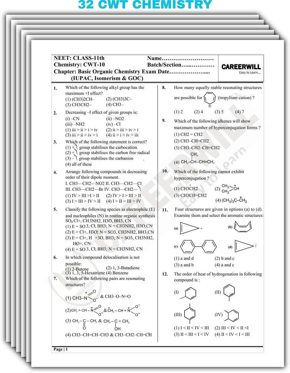 Careerwill NEET Test Series 2026 | 83 Chapterwise Tests | 3 Full ...