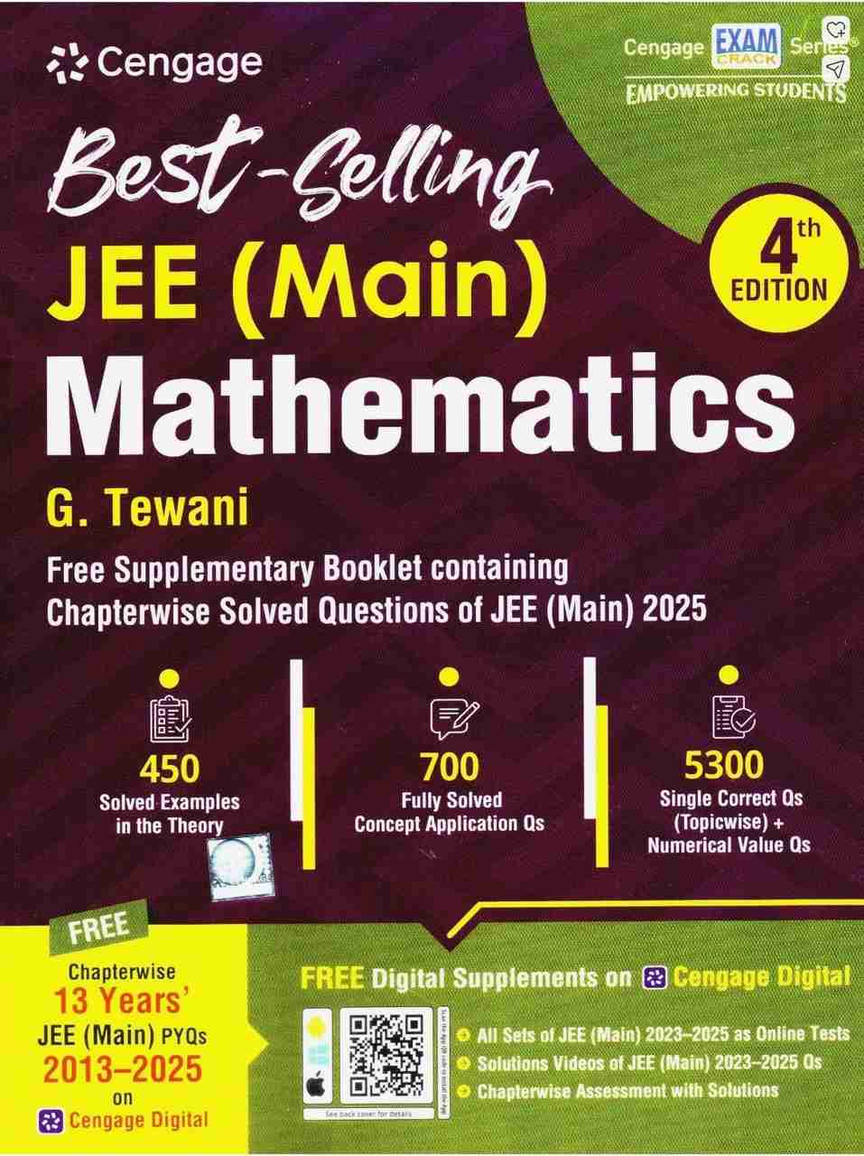 Math Learning Gifts JEE Main Mathematics: 2026 (Cengage Learning, G Tewani) (G Tewani): Buy ...