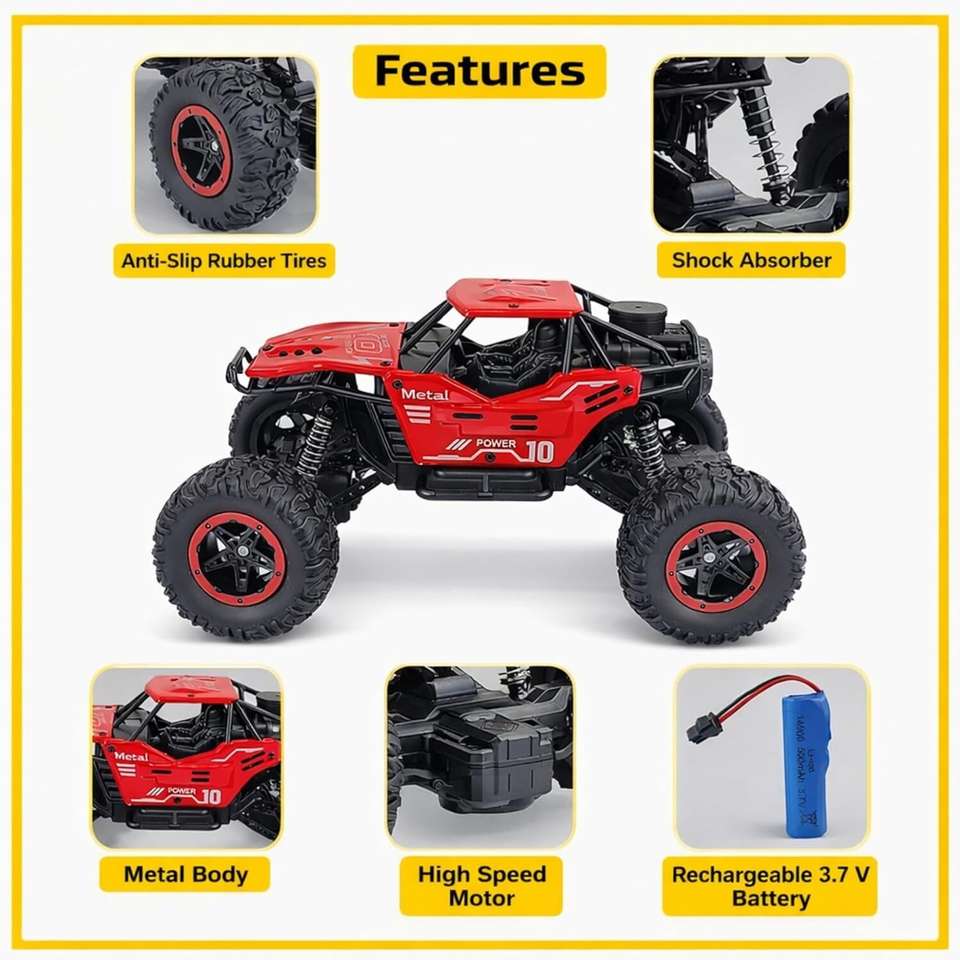 JoyAura 4x4 RC Crawler Monster Truck - Image 7