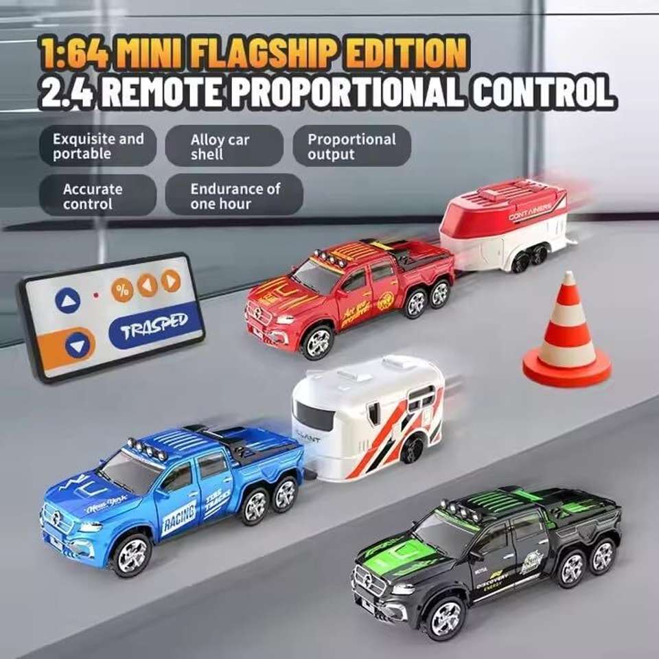AHTUW Mini Alloy Off-Road RC Car for Kids 6+ 1:64 Scale Remote Control ...