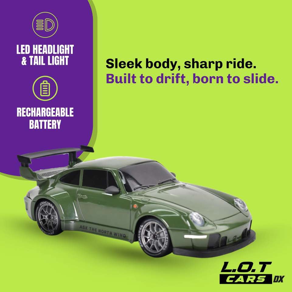 L.O.T CARS Flare Remote Control Car 4 Wheel Drive, Drifting RC - Flare ...