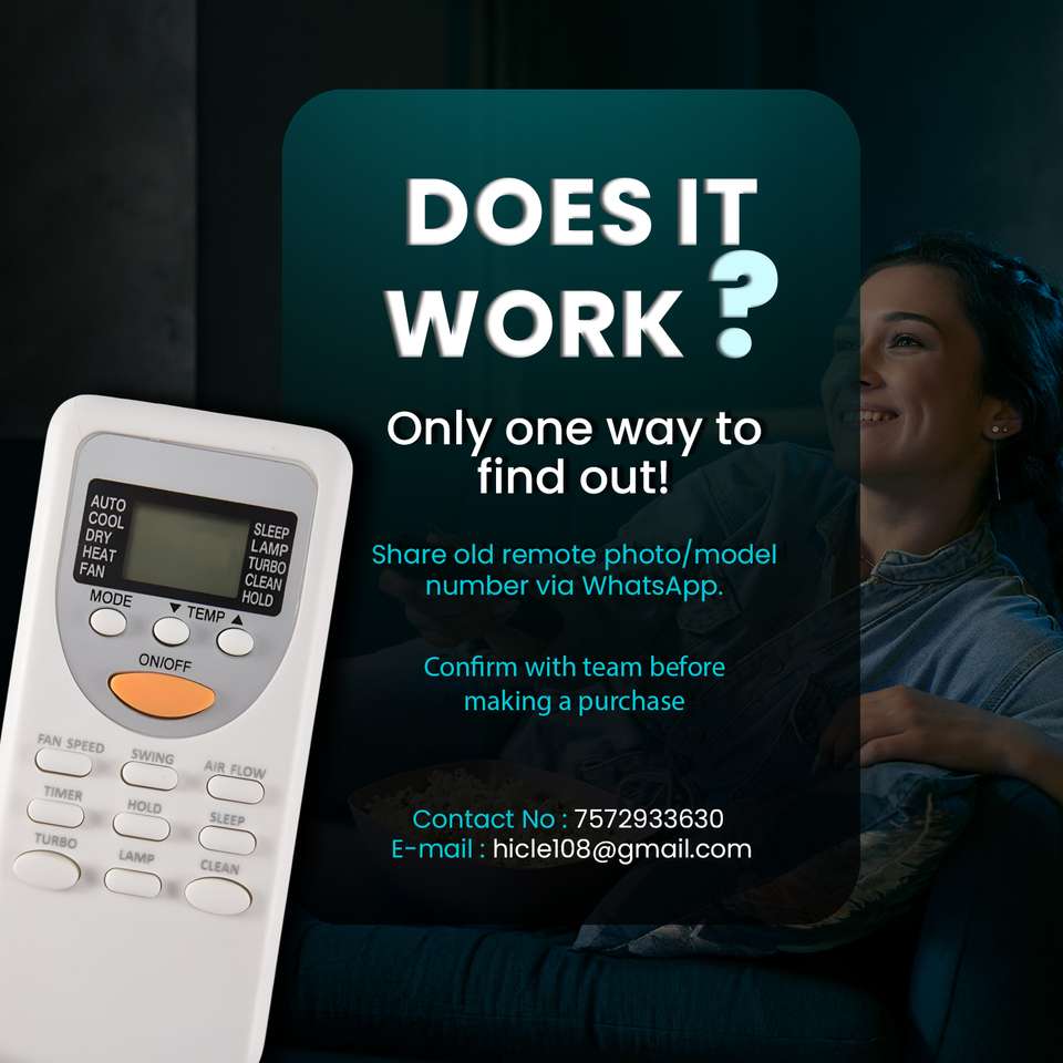 HICLE AC Remote Control for Lloyd Split & Window Air Conditioners– No ...