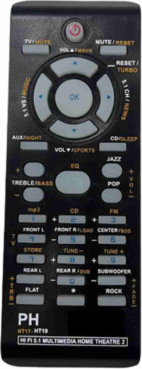 Akshita "HT17-PH19" HI-FI 5.1 Multimedia Home Theater 2 Remote Control ...