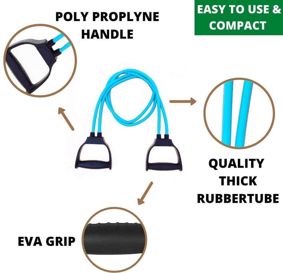 Fitnesstricks Double Toning Tube, Pull Rope Exercise Band for ...