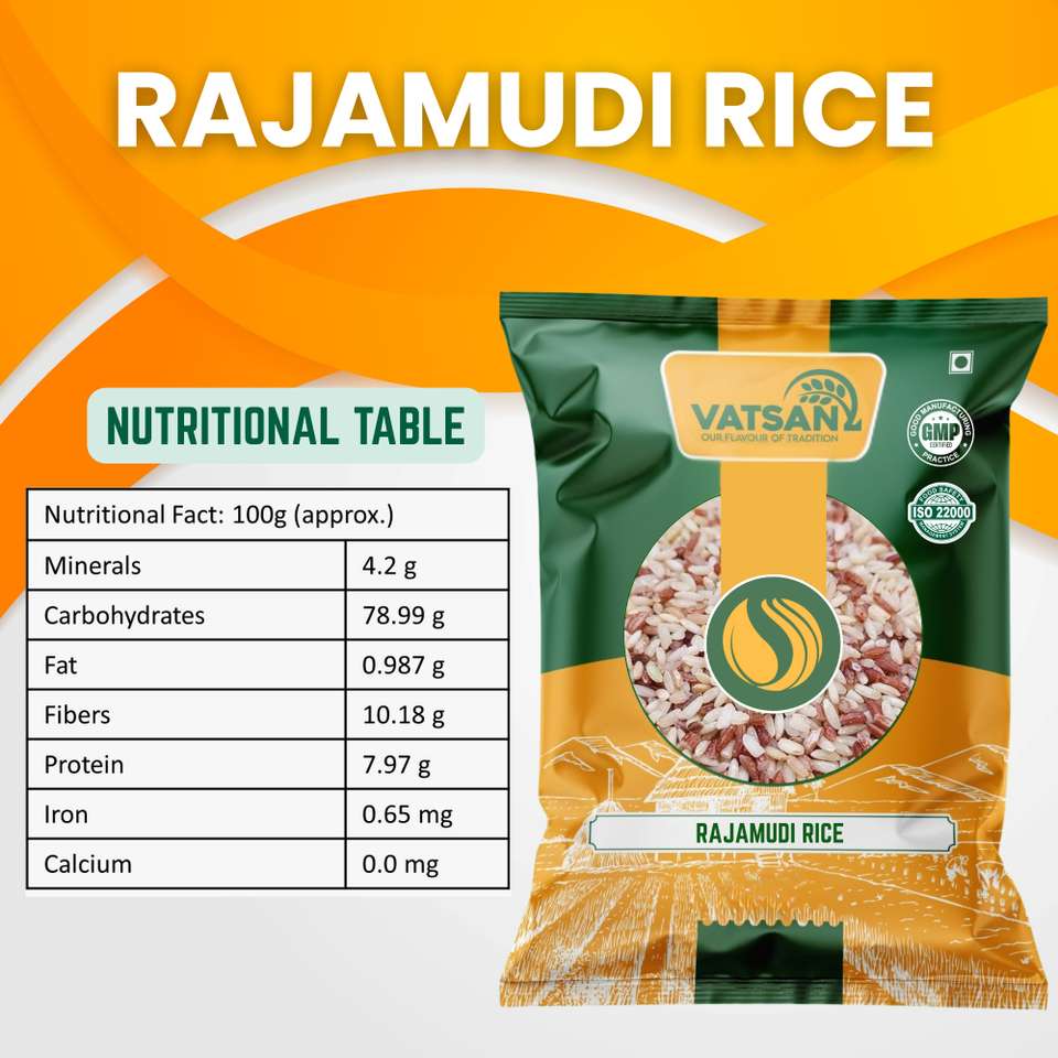 Brown Rice Nutrient VATSAN Rajamudi Raw Rice - 950gms Brown Rajamudi Rice Price in India ...