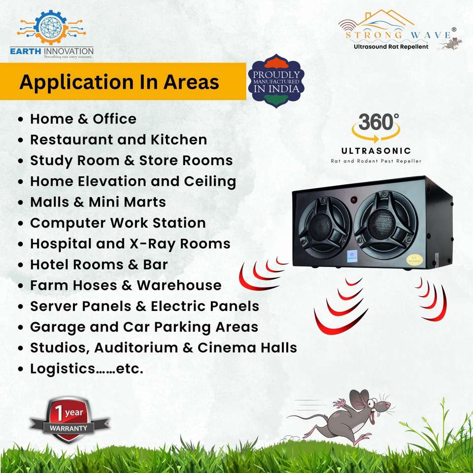 STRONG WAVE Ultrasound Rat Repellent Ultrasonic Sound Machine for Rat ...